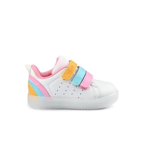 Vicco Sun Işıklı Kız Bebe Beyaz/Pembe Sneaker - Resim 2
