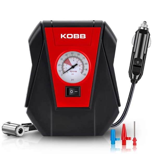 KOBB KB100 12Volt 100 PSI Analog Göstergeli Hava Lastik Şişirme Pompası ürün görseli 1
