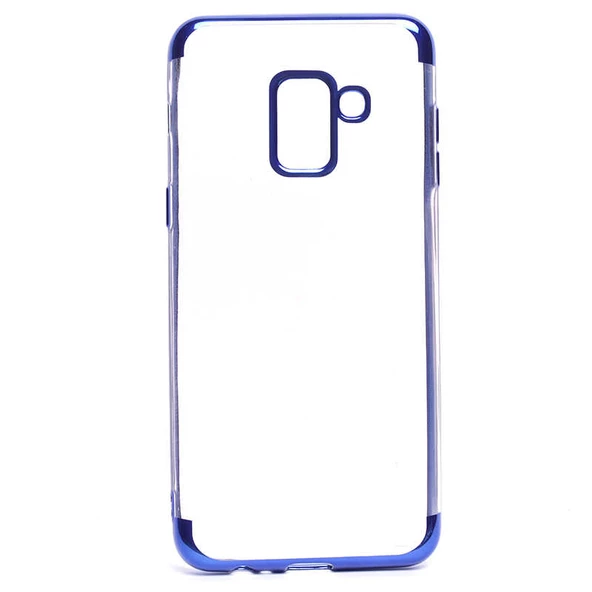 Galaxy A8 2018 Kılıf İnce Köşeleri Renkli Şeffaf Silikon ürün görseli 1