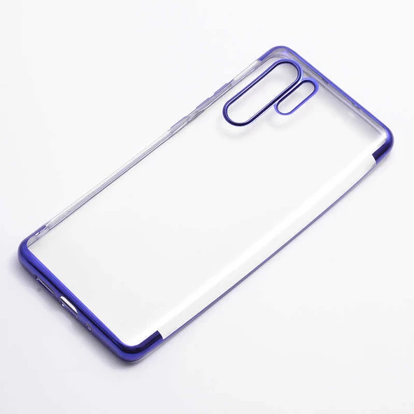 Huawei P30 Pro Kılıf İnce Köşeleri Renkli Şeffaf Silikon ürün görseli 1