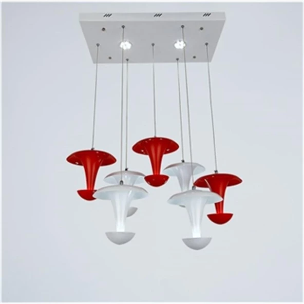 Vitale Kırmızı Beyaz Avize AY.VTPL-2099-7 - Resim 2