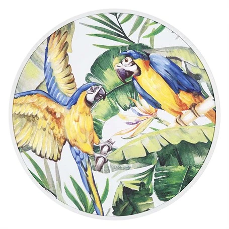 Vitale Pera Papağanlar Ahşap Tablo 80x80 cm AK.FW0027 ürün görseli 1