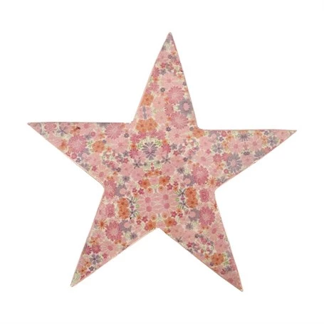 Vitale Şiva Çiçek Desenli Dekoratif Yıldız Pembe 25x4 cm AK.FQ0017 ürün görseli 1