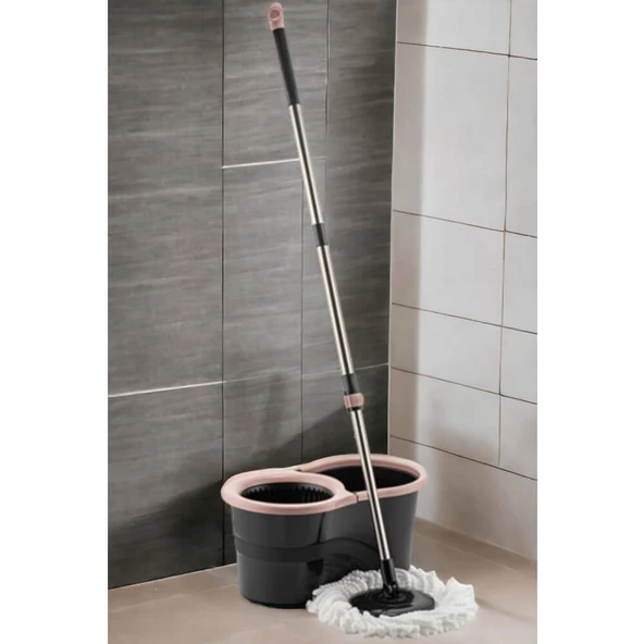 Urve Microfiber Süper Mop Set 360 Pembe - Resim 5