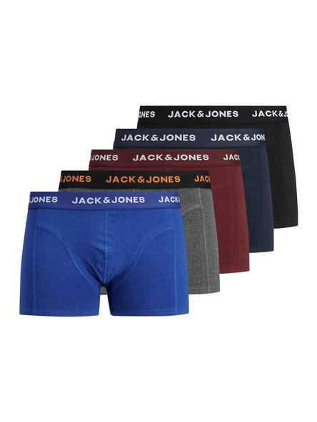 JACK JONES Erkek Siyah Renk Pamuklu 5 li Boxer 12167028 ürün görseli 1
