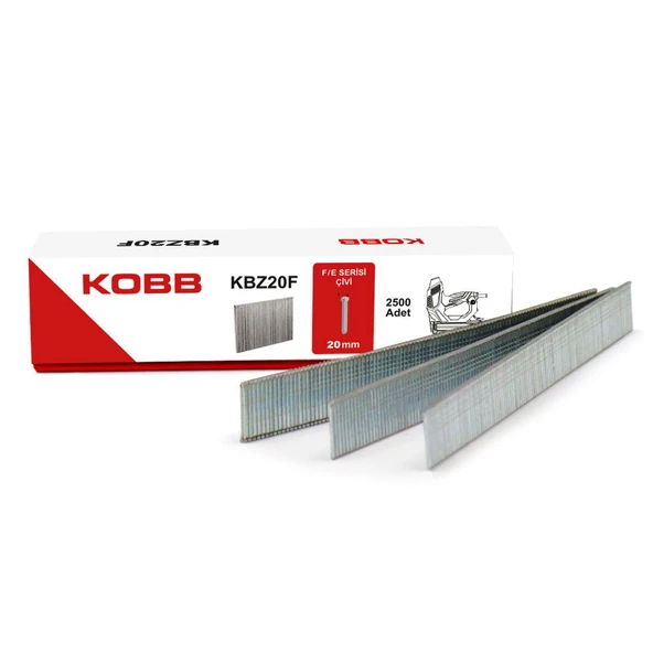 KOBB KBZ20F 20mm 2500 Adet F/E/J/8 Serisi Ağır Hizmet Tipi Kesik Başlı Çivi ürün görseli 1