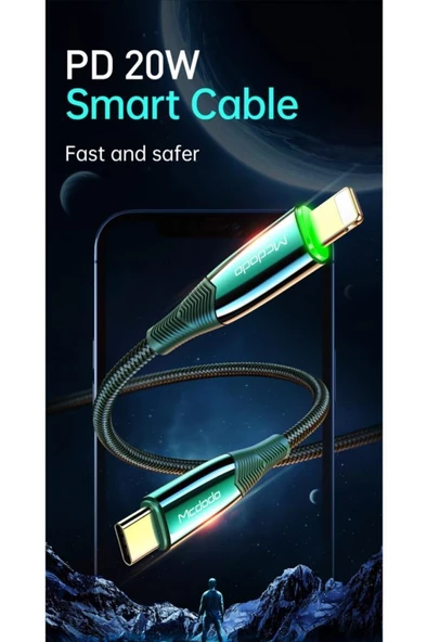 Mcdodo Pd 20W TypeC İphone Şarj Data Kablo 1.2M Siyah CA-8560 - Resim 5