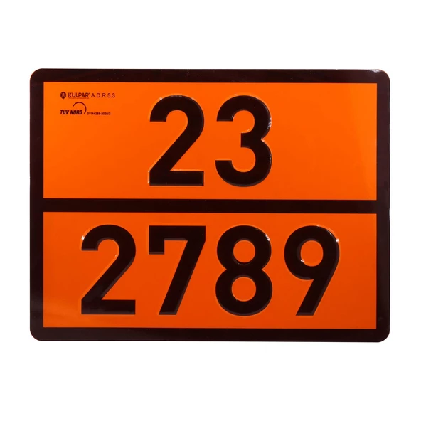 ADR Uyarı Levhası Alüminyum 23/2789 İkaz ve Yönlendirme Levhası ürün görseli 1