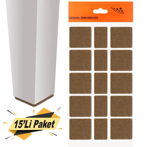 Masa Sandalye Parke Zemin Koruyucu Keçe Yapışkanlı 40 mm (15'Li PAKET) ürün görseli 1