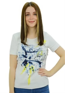 Baskılı Beyaz T-Shirt - Resim 2