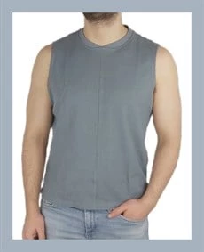 Mavi Waffle Kolsuz T-shirt 1065 ürün görseli 1