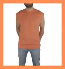 Turuncu Acid Yıkamalı Erkek T-shirt ürün görseli 1