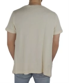 Önü Açık Waffle Krem T-shirt - Resim 4