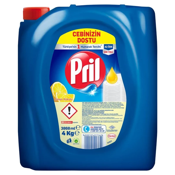 Pril Limon 4 kg Sıvı Bulaşık Deterjanı ürün görseli 1