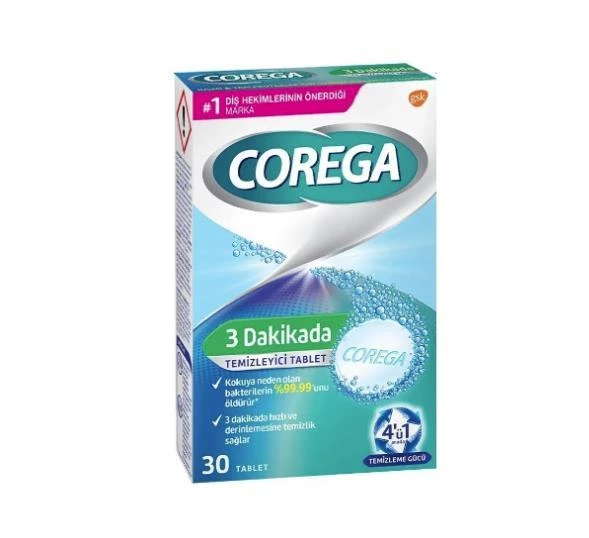 Corega Diş Protezi Temizleyici 30 Tablet ürün görseli 1