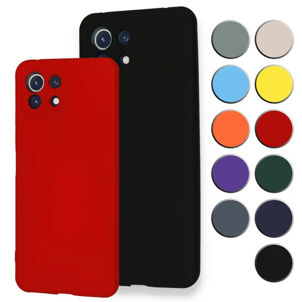 Xiaomi Mi 11 Lite Kılıf Kamera Korumalı Lansman Silikon Kapak ürün görseli 1