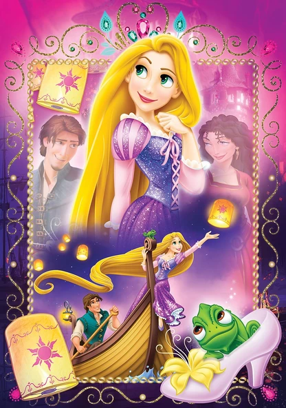 Rapunzel (Tangled) Lisanslı Kutulu Puzzle/Yapboz 50 Parça - Resim 2