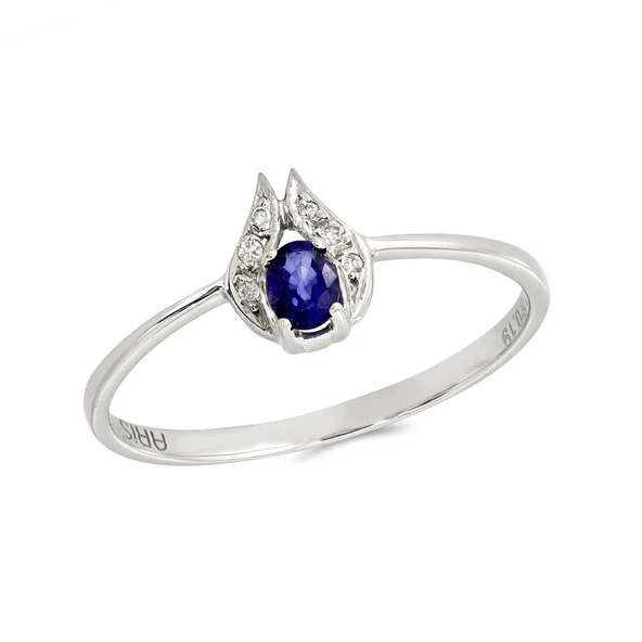 0,21 Ct Pırlanta Safir Yüzük ürün görseli 1