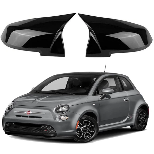 Fiat 500 2014- Araca Özel Batman Yarasa Ayna Kapağı Pianoblack ürün görseli 1