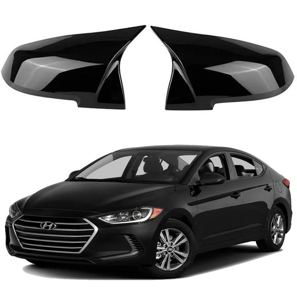 Hyundai Elentra 15-19 Sinyalli Araca Özel Batman Yarasa Ayna Kapağı Pianoblack ürün görseli 1
