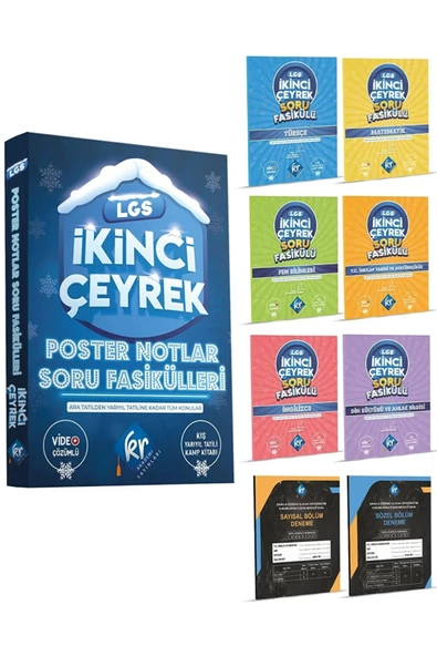 LGS İkinci Çeyrek Poster Notlar Soru Fasikülleri (2. Çeyrek) KR Akademi Yayınları ürün görseli 1