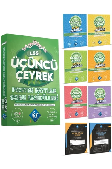 LGS Üçüncü Çeyrek Poster Notlar Soru Fasikülleri (3. Çeyrek) KR Akademi Yayınları ürün görseli 1