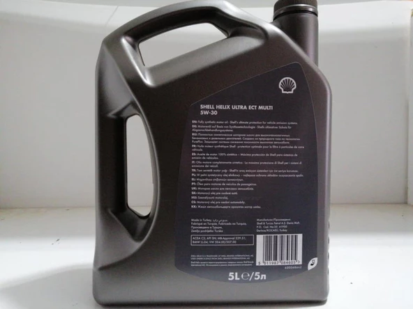 Shell Helix Ultra Ect Multi 5W-30 5 lt Motor Yağı - 2025 - Resim 5