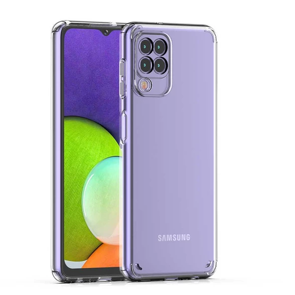 Gpack Samsung Galaxy M32 4G Kılıf Coss Şeffaf Sert Kapak Silikon 5mm Nano Glass ürün görseli 1