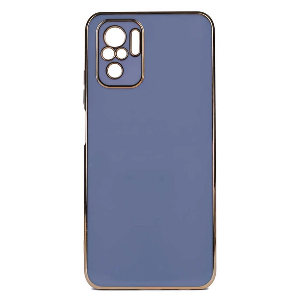 Xiaomi Redmi Note 10 Kılıf Zore Bark Kenarları Altın Renk Kılıf - Resim 3