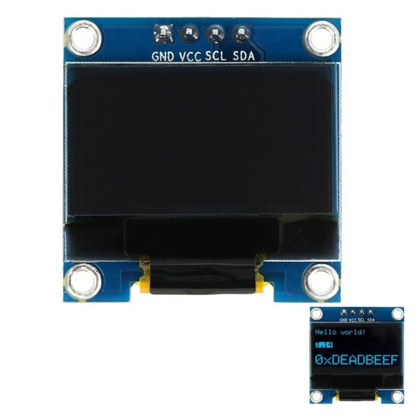 128x64 0.96 inch Oled Grafik Lcd Ekran - SSD1306 - 4 Pin I2C ürün görseli 1
