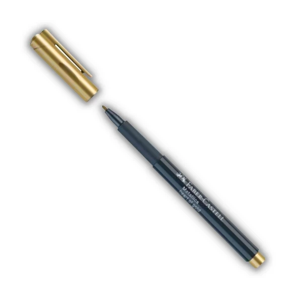 Metalik Marker Kalem 1.5 mm Keçe Uçlu 1 Adet Faber Metalik Markör Davetiye Kalemi 1 Adet ürün görseli 1
