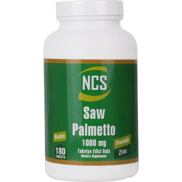 Ncs Saw Palmetto 1000 Mg Pumpkin Zinc Biotin Complex 180 Tablet ürün görseli 1