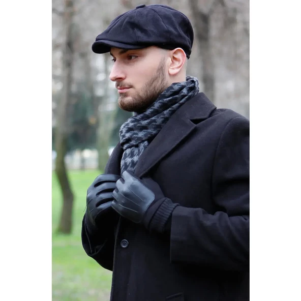 Kışlık Erkek Peaky Blinders İngiliz Driver Kasket Lacivert 7404 ürün görseli 1