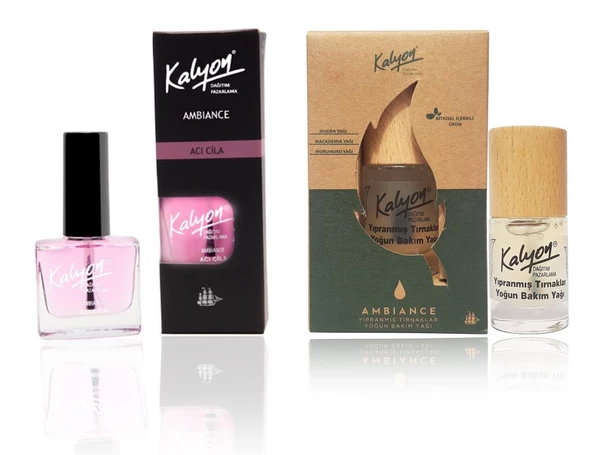 Kalyon Acı Cila+Kalyon Bitkisel Yıpranmış Tırnaklar Yoğun Bakım Yağı 11 Ml ürün görseli 1