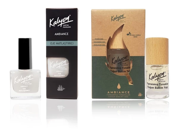 Kalyon Oje Matlaştırıcı+Kalyon Bitkisel Yıpranmış Tırnaklar Yoğun Bakım Yağı 11 Ml ürün görseli 1