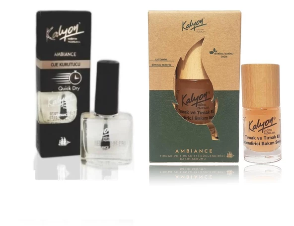 Kalyon Oje Kurutucu Fırçalı+Kalyon Bitkisel Tırnak ve Tırnak Eti Güçlendirici Bakım Serumu 11 Ml ürün görseli 1
