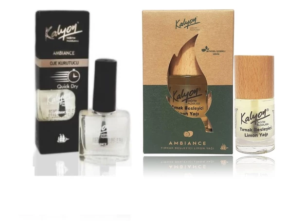 Kalyon Oje Kurutucu Fırçalı+Kalyon Bitkisel Tırnak Besleyici Limon Yağı 11 Ml ürün görseli 1