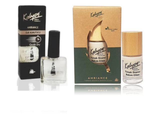 Kalyon Oje Kurutucu Fırçalı+Kalyon Bitkisel Tırnak Onarıcı Bakım Cilası 11 Ml ürün görseli 1