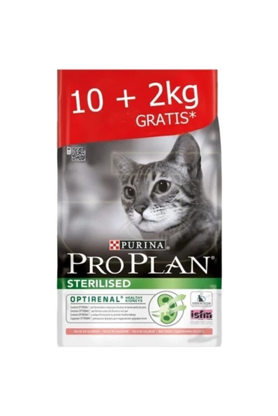 Pro Plan Sterilised Somonlu Kısırlaştırılmış Yetişkin Kedi Maması 10 + 2 KG ürün görseli 1