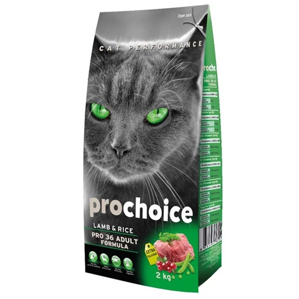 Prochoice Pro 36 Kuzu Etli Yetişkin Kedi Maması 2 KG ürün görseli 1