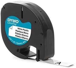 DYMO LetraTag Plastik Beyaz Şerit 59422 (12mm x 4 metre) ürün görseli 1