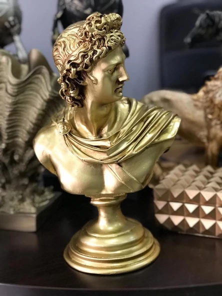Apollo Büst Büyük Boy Heykel - Resim 5