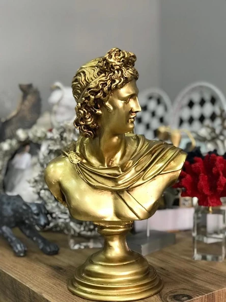 Apollo Büst Büyük Boy Heykel - Resim 6