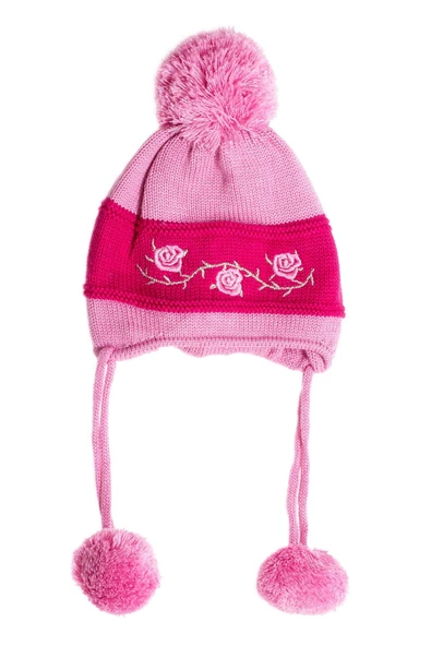 Kız Bebek Çiçek İşlemeli Pembe Bere 1160 ürün görseli 1