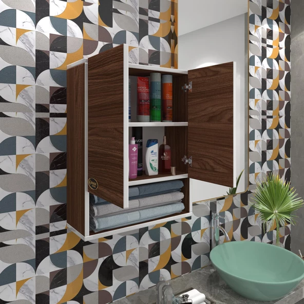 Kenzlife banyo ecza dolabı bakunin cvz 60*40*20 mutfak (m)üst arkalıklı alt arkalıksız ürün görseli 1