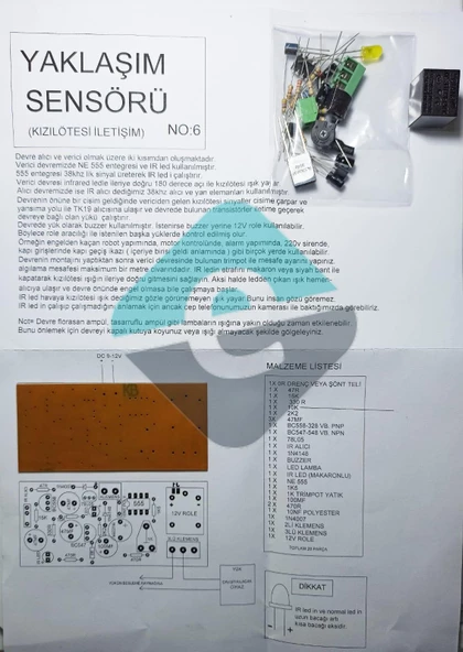 Yaklaşım Sensörü Demonte Kit Kendin Yap (NO:6) ürün görseli 1