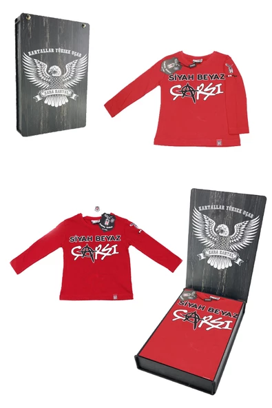 Beşiktaş Orijinal Uzun Kol Sweatshirt Hediyelik Ahşap Kutulu ürün görseli 1