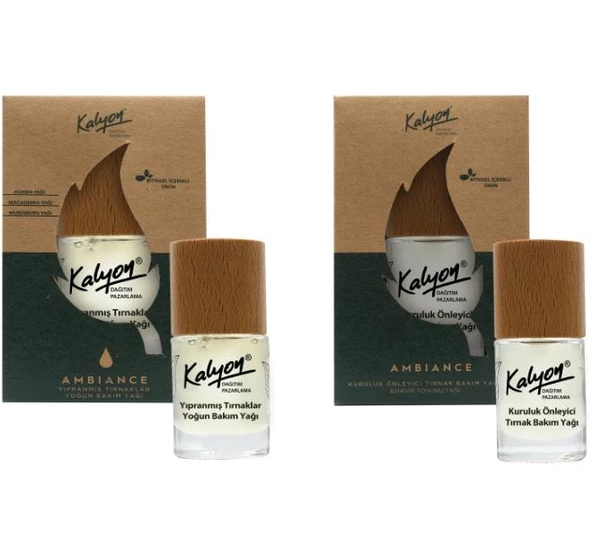 Kalyon Bitkisel Yıpranmış Tırnaklar Yoğun Bakım Yağı 11ml+Kuruluk Önleyici Tırnak Bakım Yağı Kenevir Tohumu Yağı 11 Ml ürün görseli 1