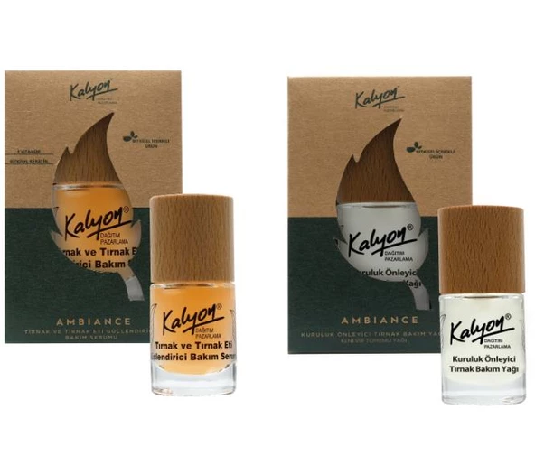 Kalyon Bitkisel Kuruluk Önleyici Tırnak Bakım Yağı Kenevir Tohumu Yağı 11 Ml+Tırnak ve Tırnak Eti Güçlendirici Bakım Serumu 11 Ml ürün görseli 1