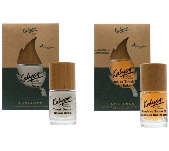Kalyon Bitkisel Tırnak Onarıcı Bakım Cilası 11 Ml+Tırnak ve Tırnak Eti Güçlendirici Bakım Serumu 11 Ml ürün görseli 1